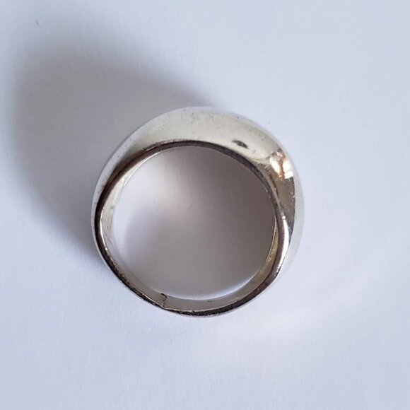 Contemporary 925 STERLING Silver Ring Geometric Fluid Liquid silver Unisex - Picture 4 of 13